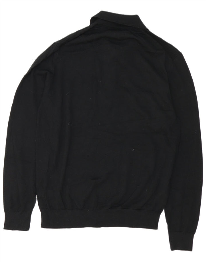 Marks & Spencer Męski sweter polo z autografem, średni czarny