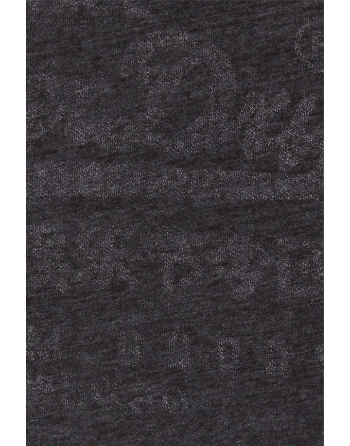 Męski T-shirt z grafiką Superdry, mały, szary, bawełniany w plamki