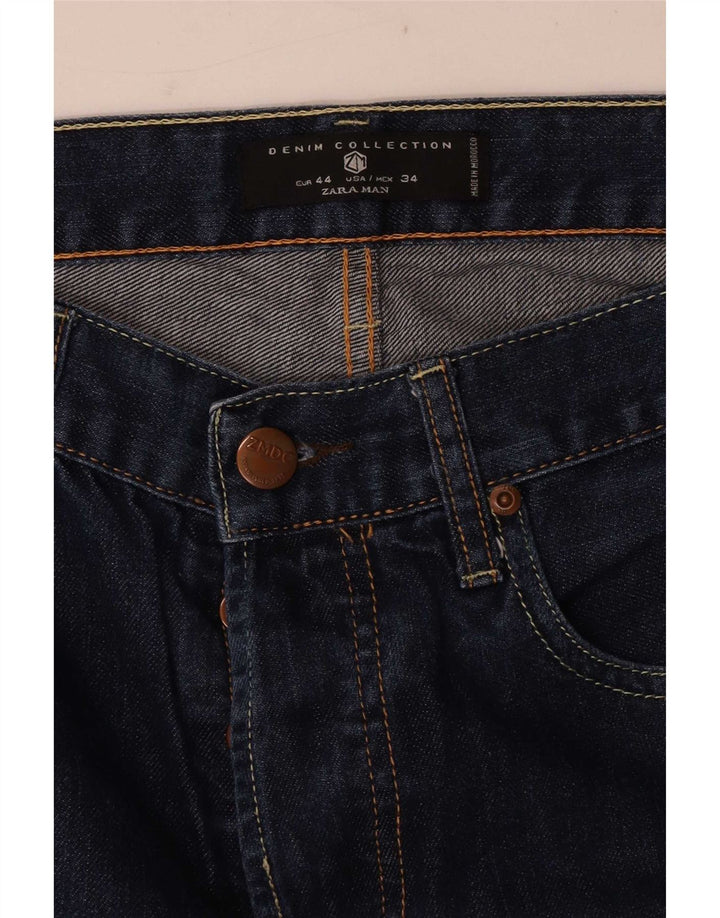 Jeansy męskie Zara Slim EU 44 Large W34 L30 Granatowe