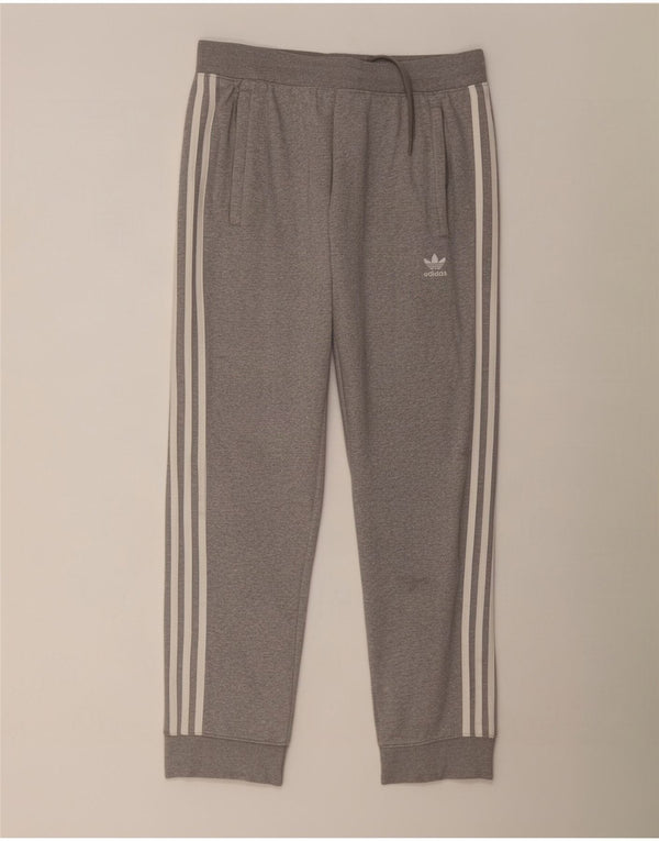 Męskie spodnie dresowe Adidas, duże, szare, bawełniane