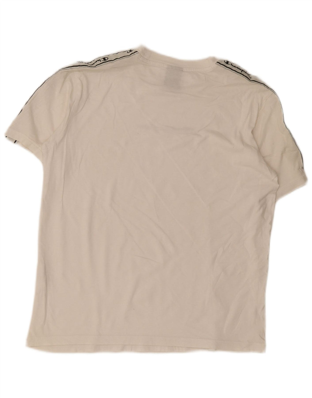 Męski T-shirt Champion z grafiką, mały, biały, z blokami kolorów