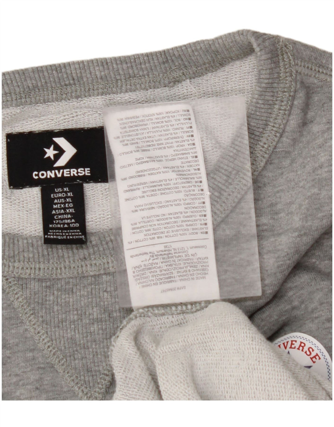 Bluza damska CONVERSE UK 18 XL, szara bawełna