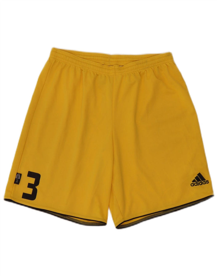 Męskie spodenki sportowe Adidas Climalite Graphic, średni żółty poliester