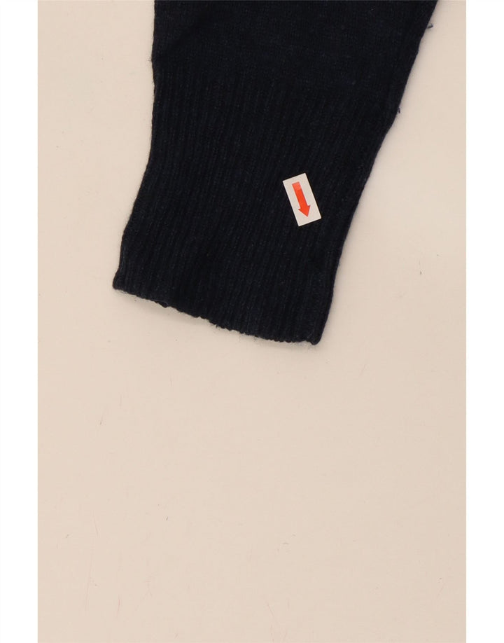 J. CREW Womens Crew Neck Jumper Sweater UK 16 Large Navy Blue Wool Vintage J. Crew and Second-Hand J. Crew from Messina Hembry 