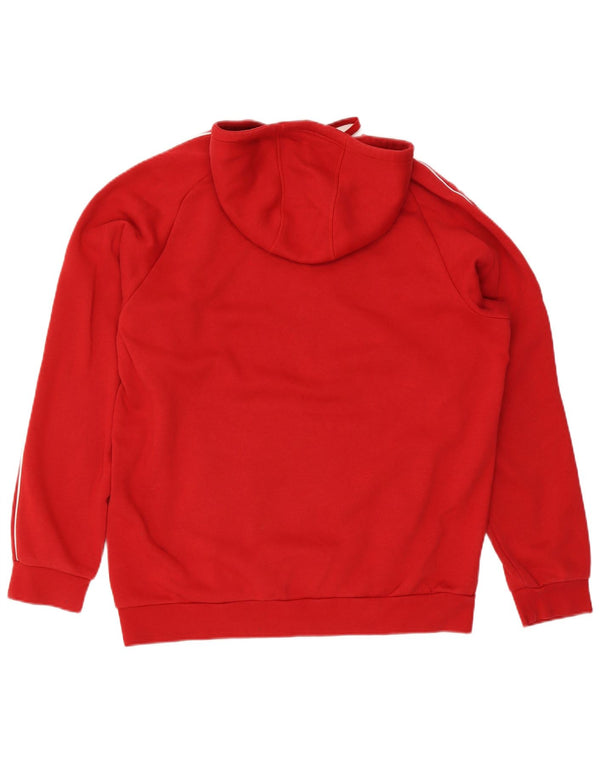 Adidas Męska bluza z kapturem XL Czerwona bawełniana sportowa