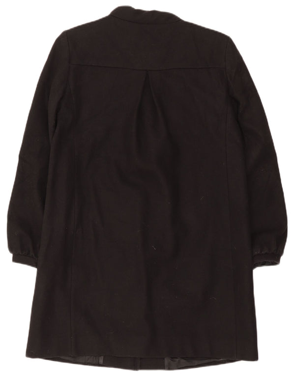 Damski płaszcz oversize French Connection UK 8 Small, czarna, dziewicza wełna