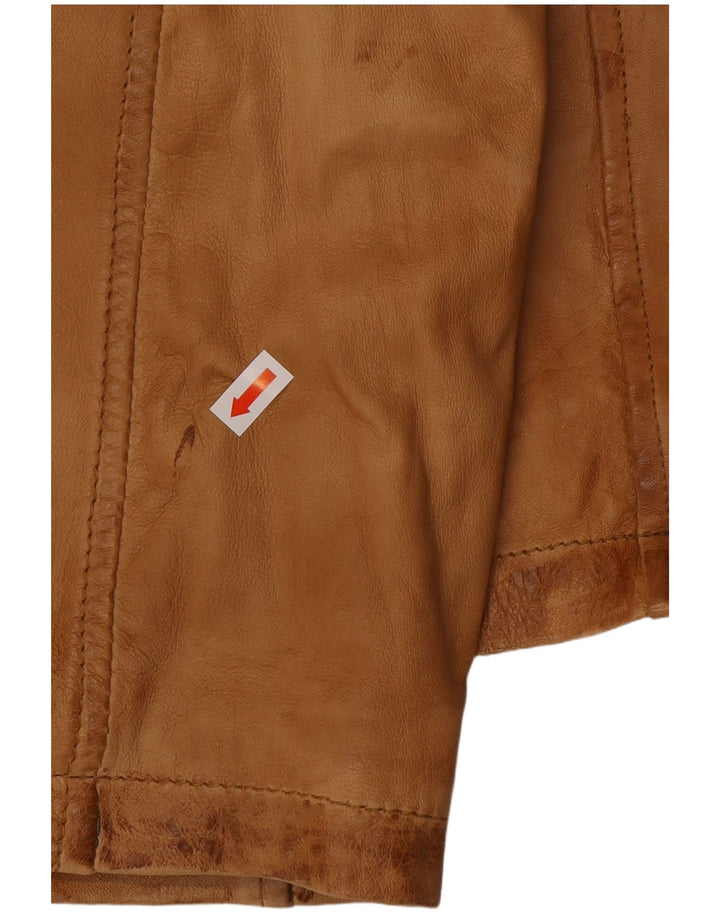 Męska kurtka skórzana A.W.DUNMORE IT 58 4XL Brązowa skóra