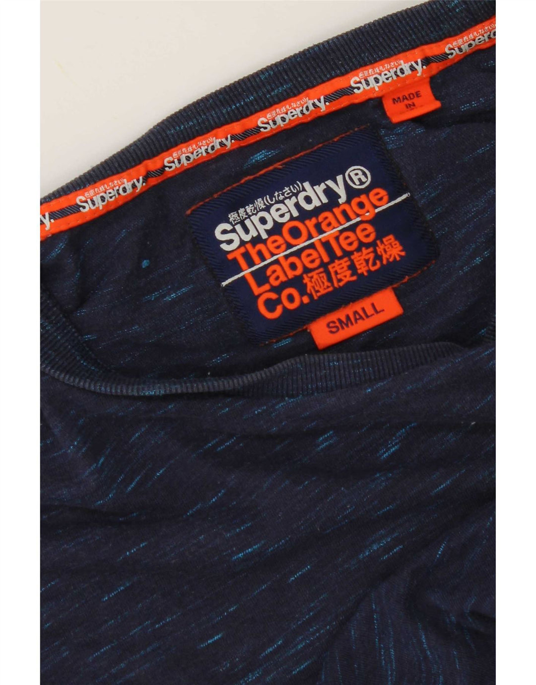 Męski T-shirt Superdry, mały, granatowy, nakrapiany