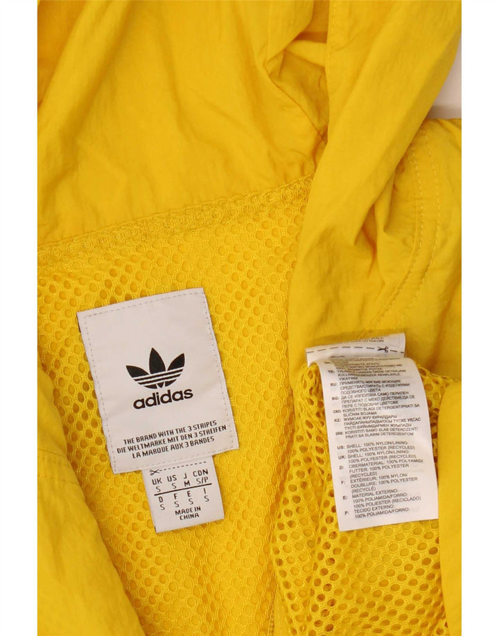 Męska kurtka przeciwdeszczowa Adidas z kapturem i kapturem UK 36 Mały żółty nylon