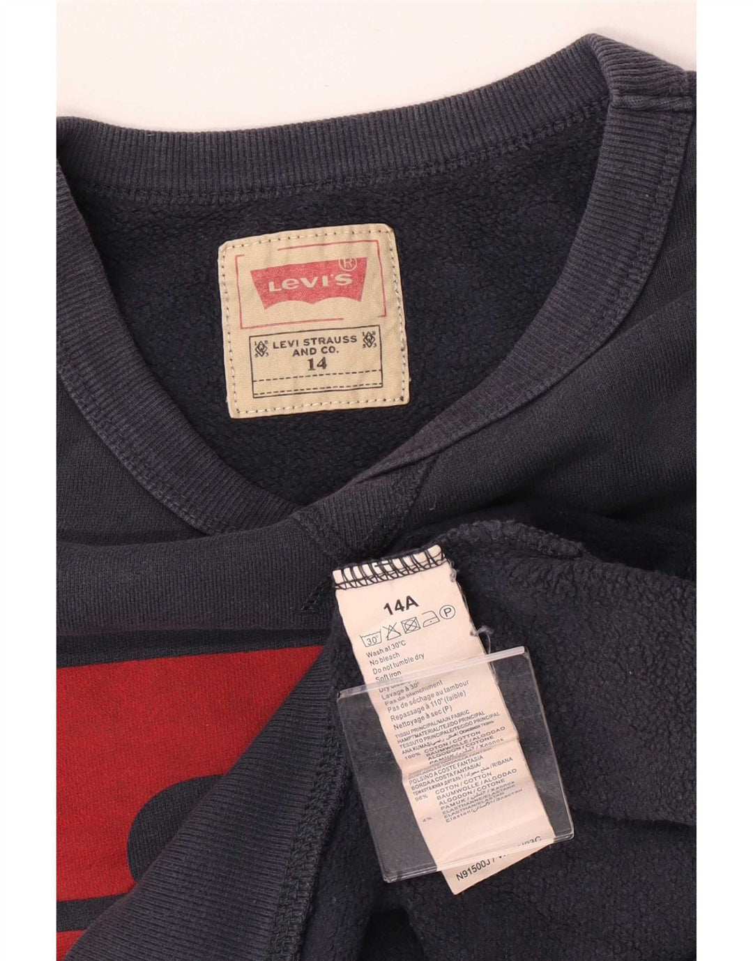 Bluza chłopięca Levi's z grafiką o regularnym kroju, 13-14 lat, granatowa