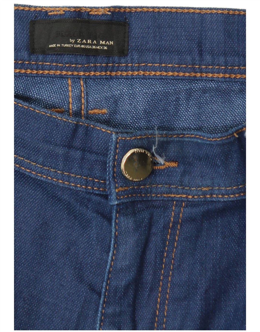 Męskie jeansy slim fit Zara EU 46 XL W36 L34 Niebieskie