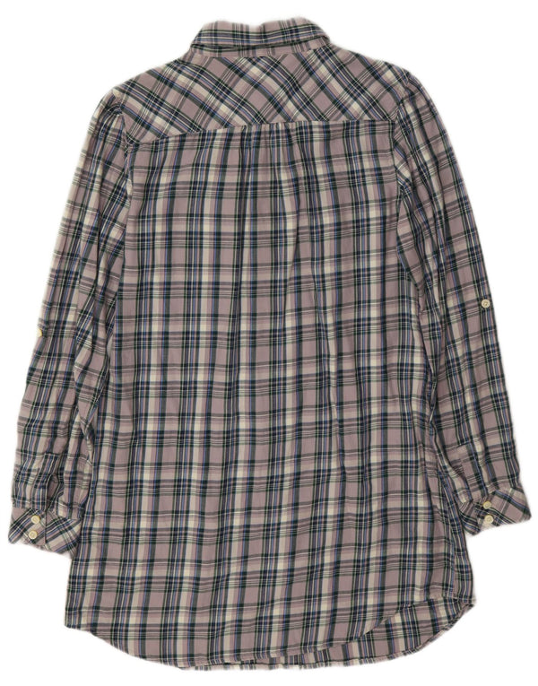 Damska flanelowa sukienka koszulowa Levi's UK 10 w małą fioletową kratkę, bawełniana