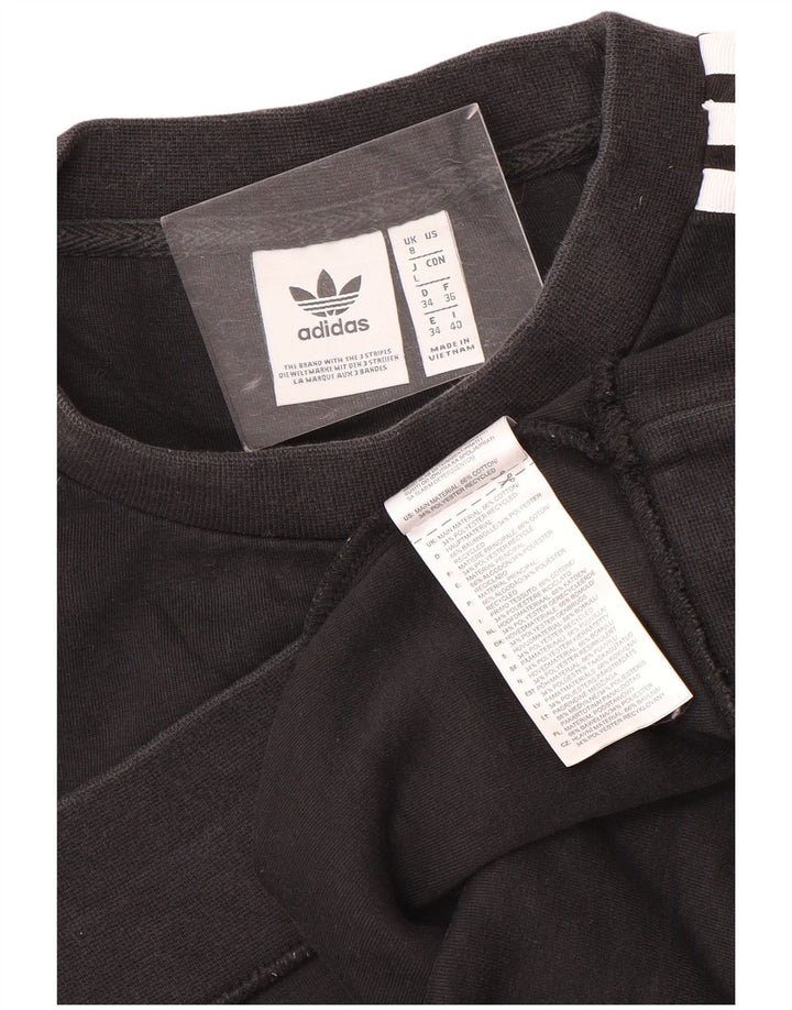 Damska bluza oversize Adidas Jumper UK 8 Mała czarna bawełna
