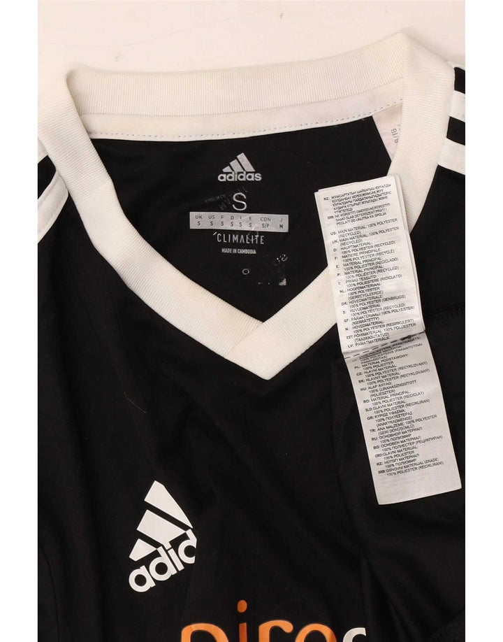 Męska koszulka Adidas Climalite z grafiką, mała, czarna, poliestrowa