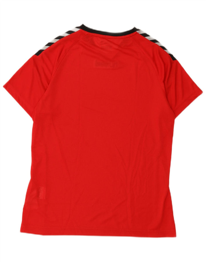 Męski T-shirt z grafiką Hummel, duży, czerwony poliester