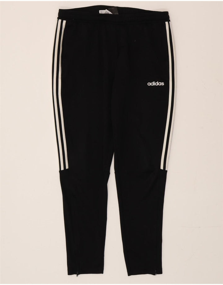 Męskie spodnie dresowe Adidas Climalite, duże, czarne, poliestrowe