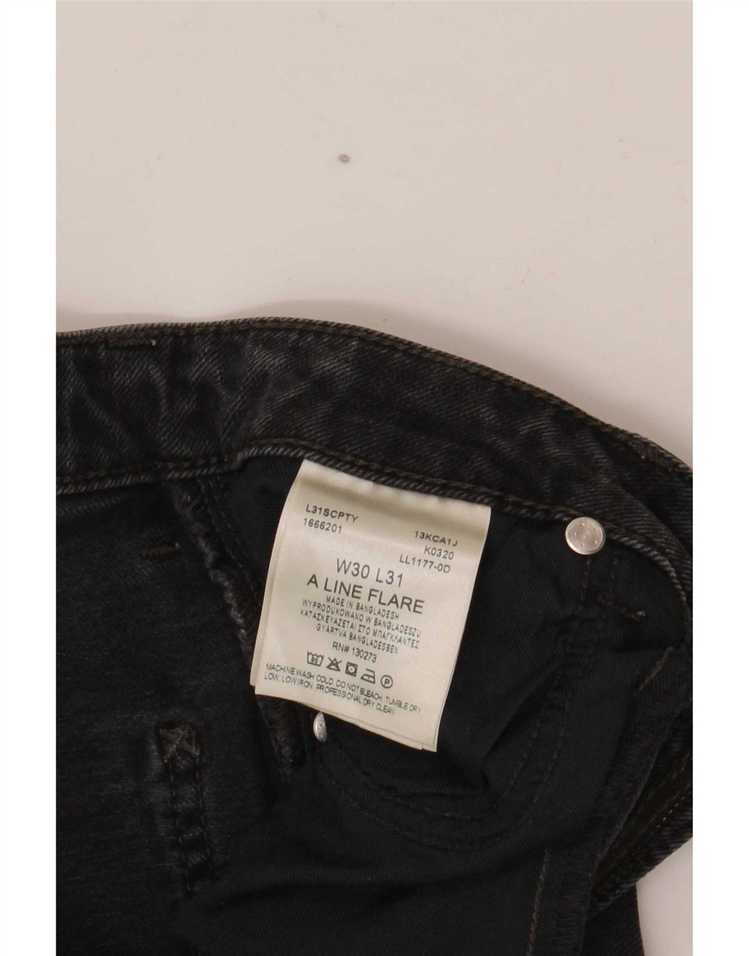 Damskie jeansy Lee z wysokim stanem, rozkloszowane W30 L28, czarne, bawełniane