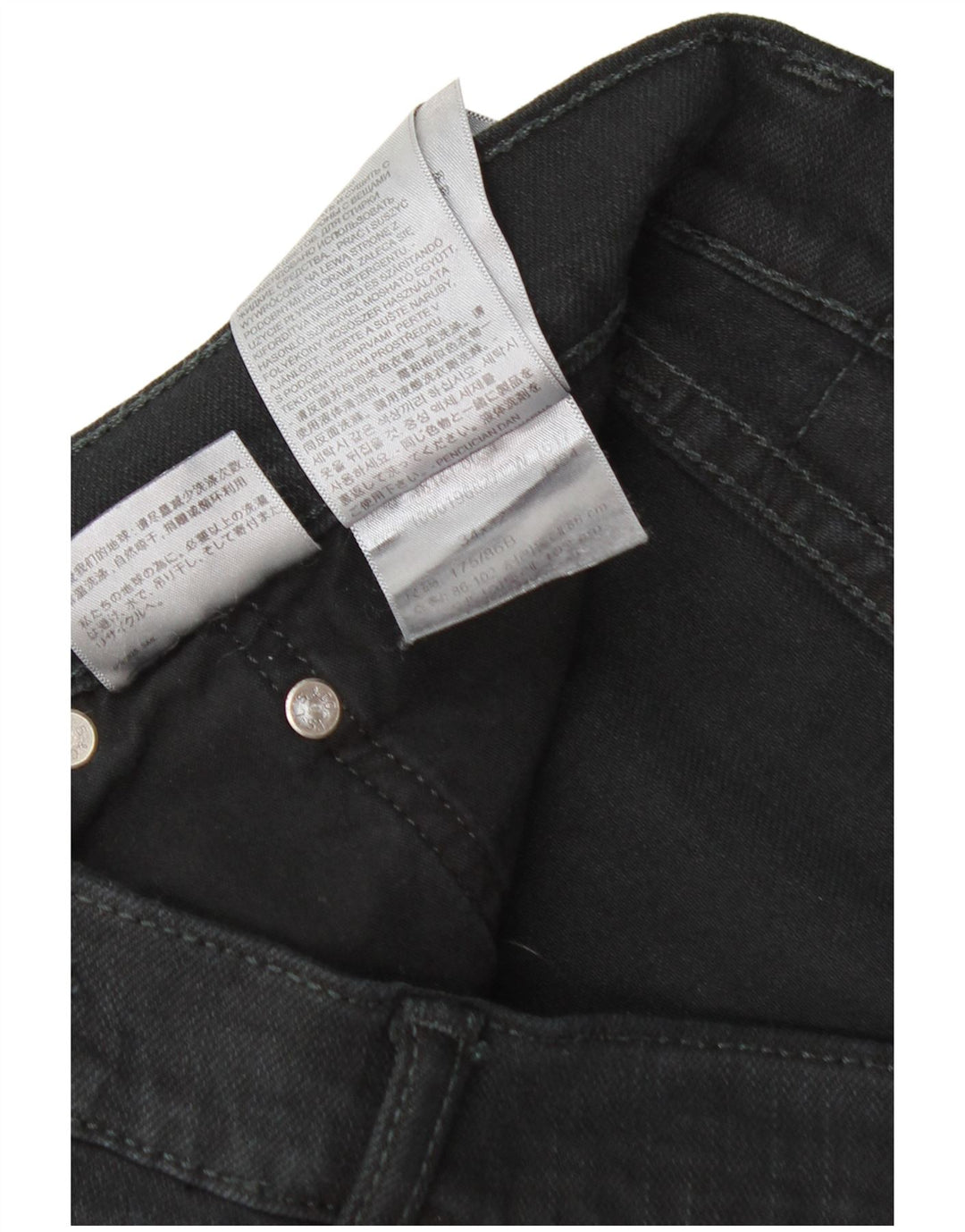 Męskie proste dżinsy Levi's W34 L32 Czarna bawełna