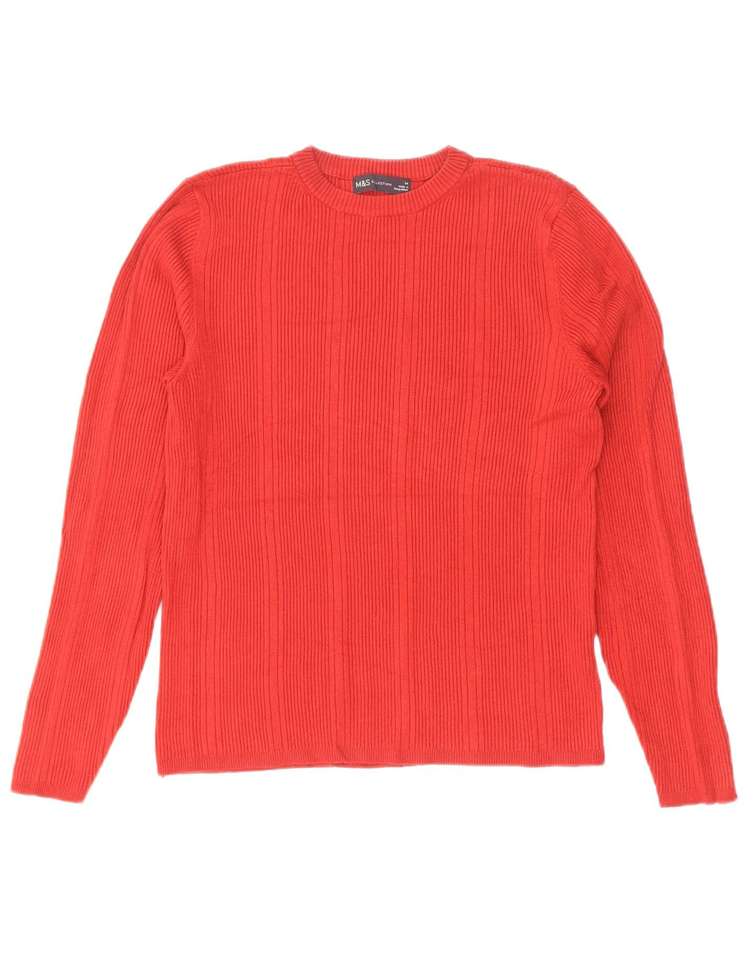 Sweter damski Marks & Spencer z okrągłym dekoltem, UK 14, średni czerwony wiskoza