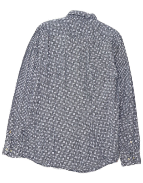 Męska koszula slim fit TOMMY HILFIGER, duża niebieska, geometryczna bawełna