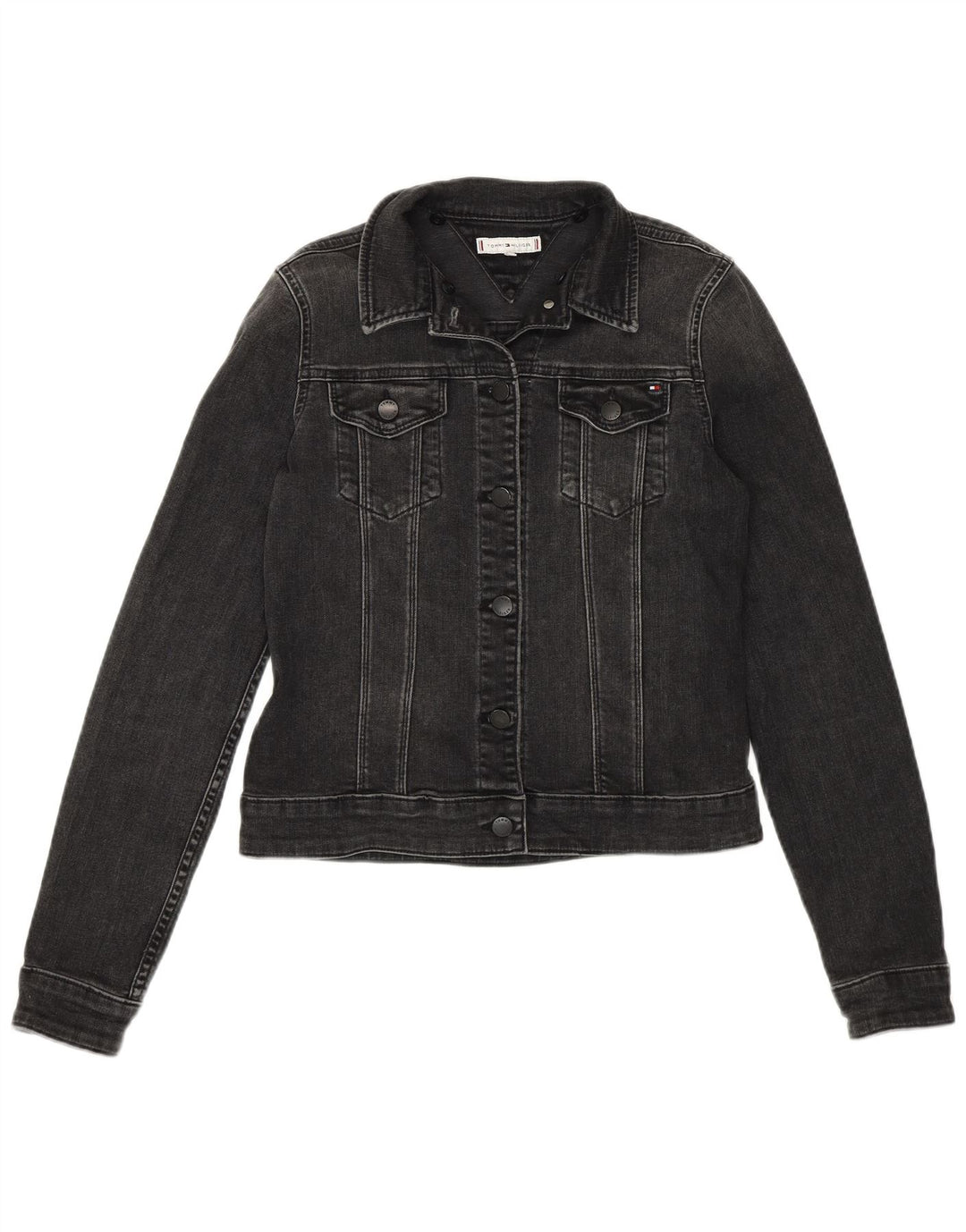 Damska kurtka dżinsowa Tommy Hilfiger US 6, średnia szara bawełna