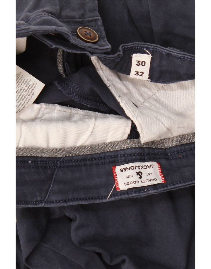 Męskie spodnie chino JACK & JONES W30 L32 Granatowe, bawełniane