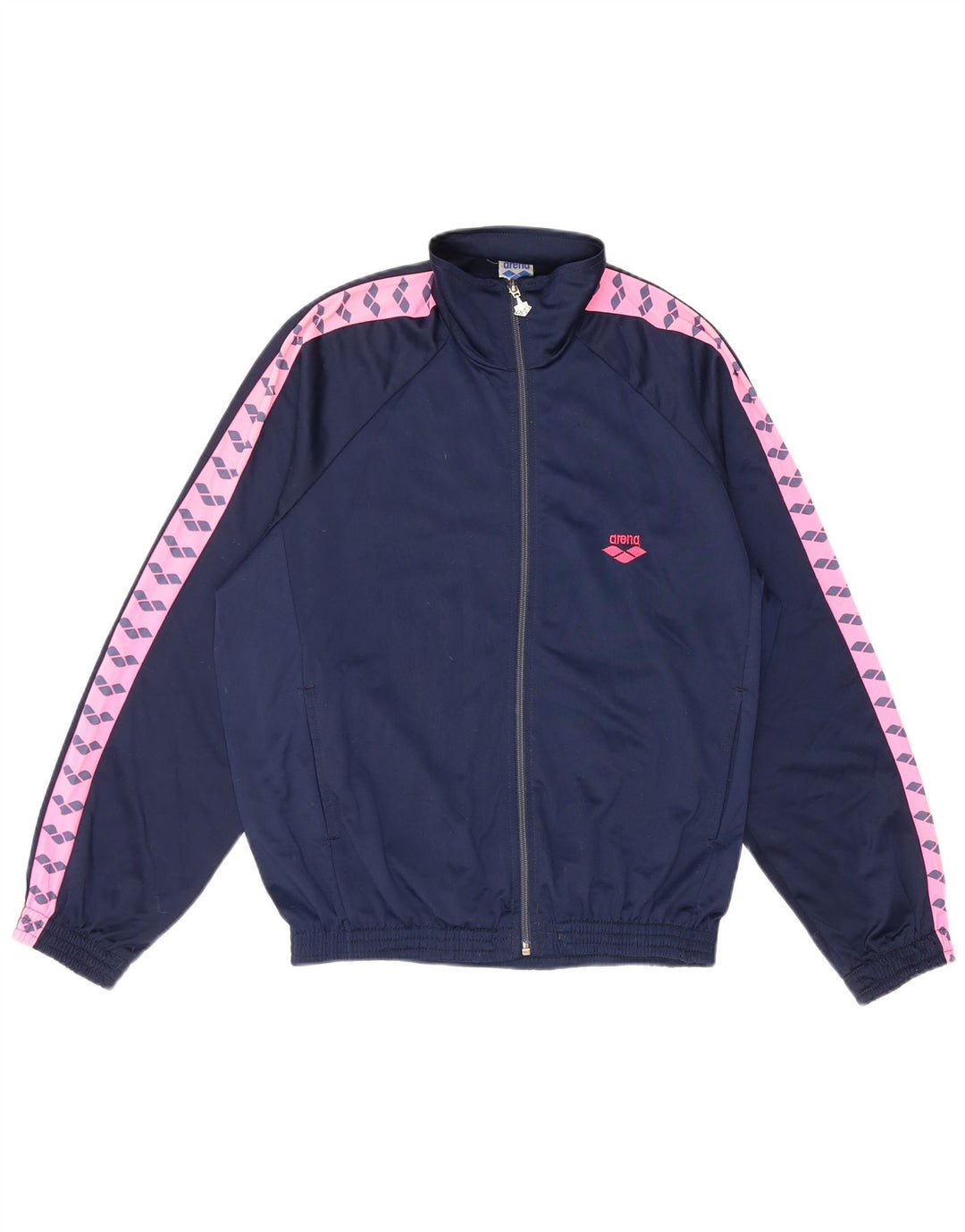 Damska kurtka dresowa Arena Graphic UK 14, duża, granatowa, z blokami kolorów