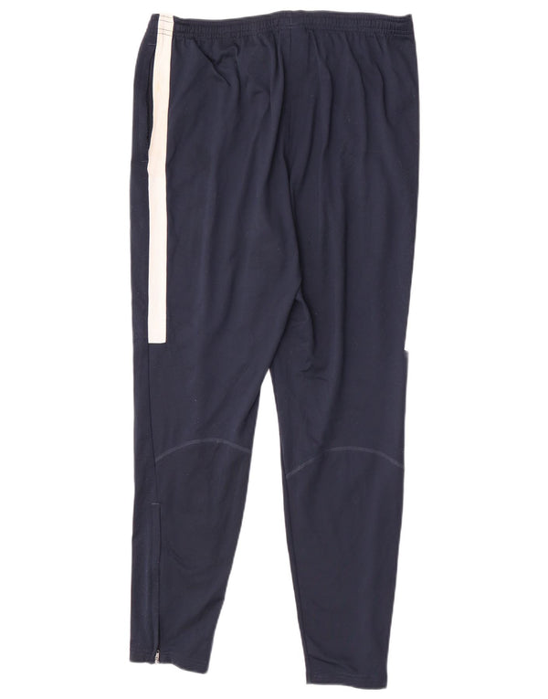Męskie spodnie dresowe Adidas Dri Fit, duże, granatowe, z blokami kolorów