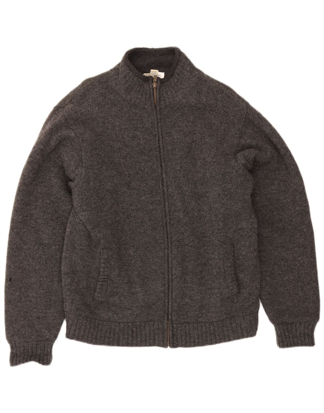 Męski sweter Sherpa Cardigan L.L.Bean Średni szary, wełna owcza