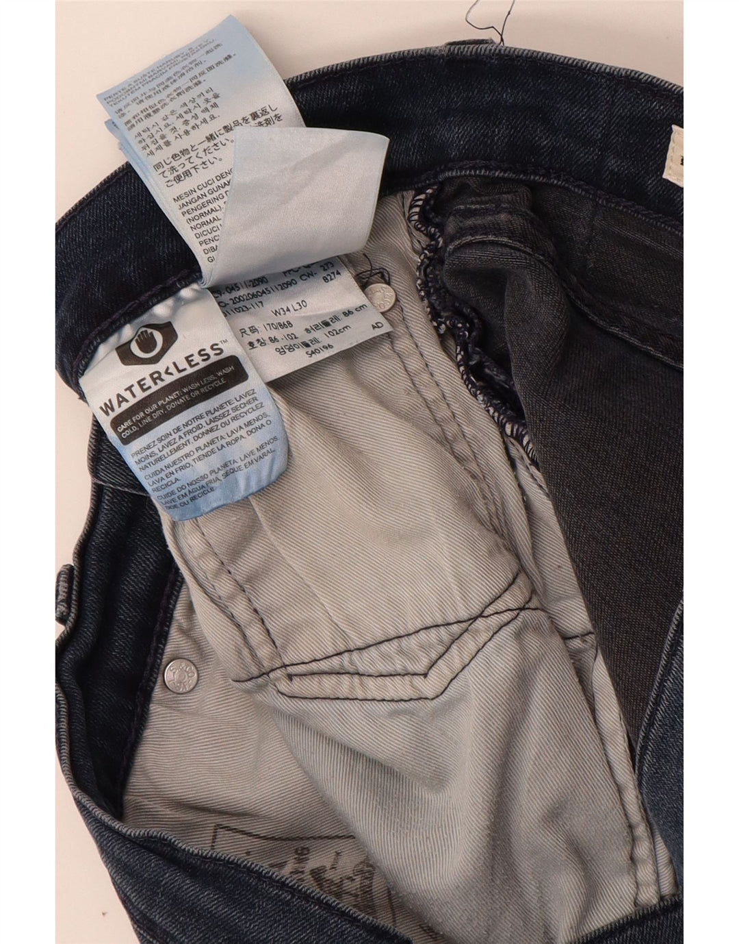 Męskie jeansy slim fit LEVI'S W34 L30 Niebieskie bawełniane