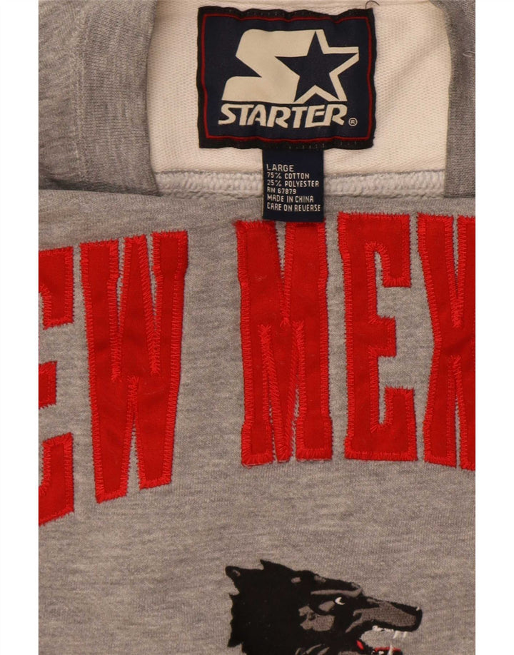 Męska bluza startowa New Maxico State Graphic, duża, szara, nakrapiana