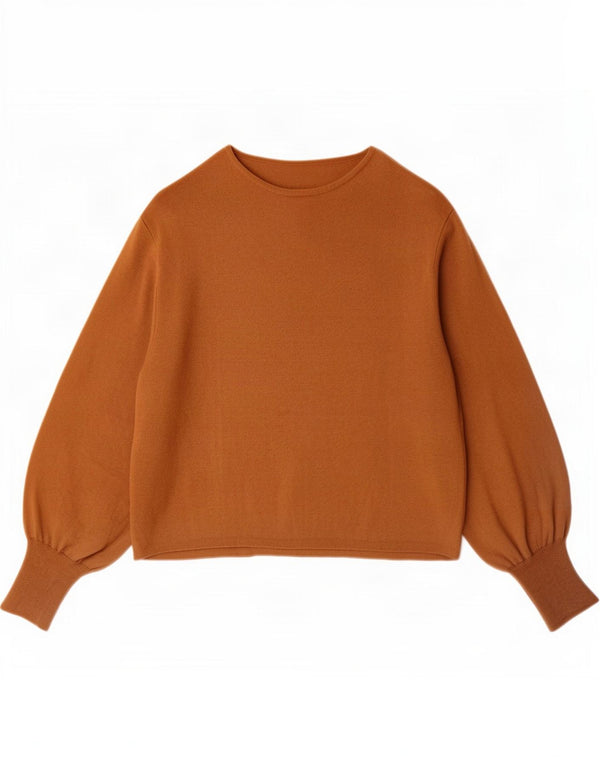 Marks & Spencer Damski sweter z dekoltem w łódkę UK 14 Średni brązowy wiskoza