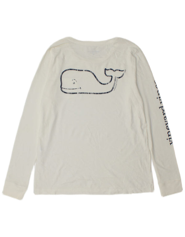 Męski graficzny top VINEYARD VINES z długim rękawem, średniej wielkości, wykonany z bawełny