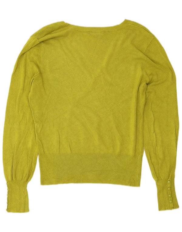 Sweter damski Debenhams z dekoltem w kształcie litery V, UK 14, średni zielony