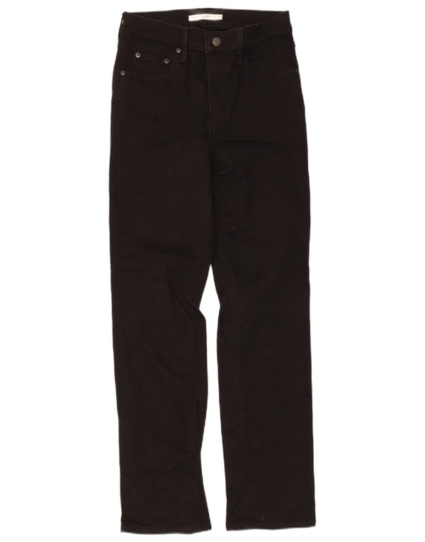 Damskie dżinsy Levi's 724 z wysokim stanem W28 L30 Czarna bawełna