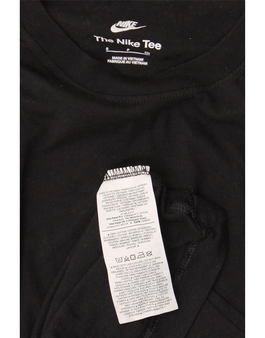 T-shirt męski NIKE, mały, czarny, bawełniany