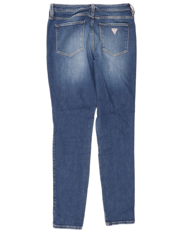 Guess Damskie Skinny Jeansy W30 L30 Niebieskie Bawełniane