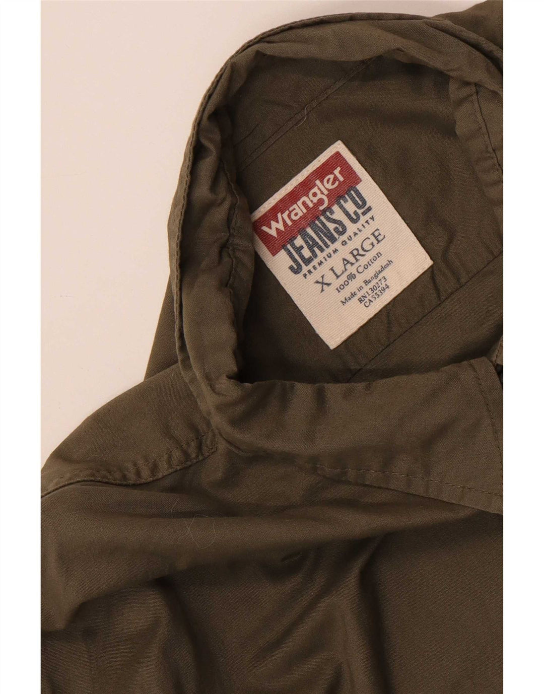 Koszula męska Wrangler XL, bawełniana, khaki