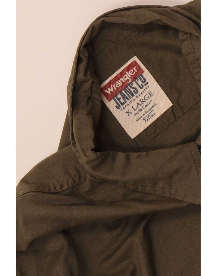 Koszula męska Wrangler XL, bawełniana, khaki