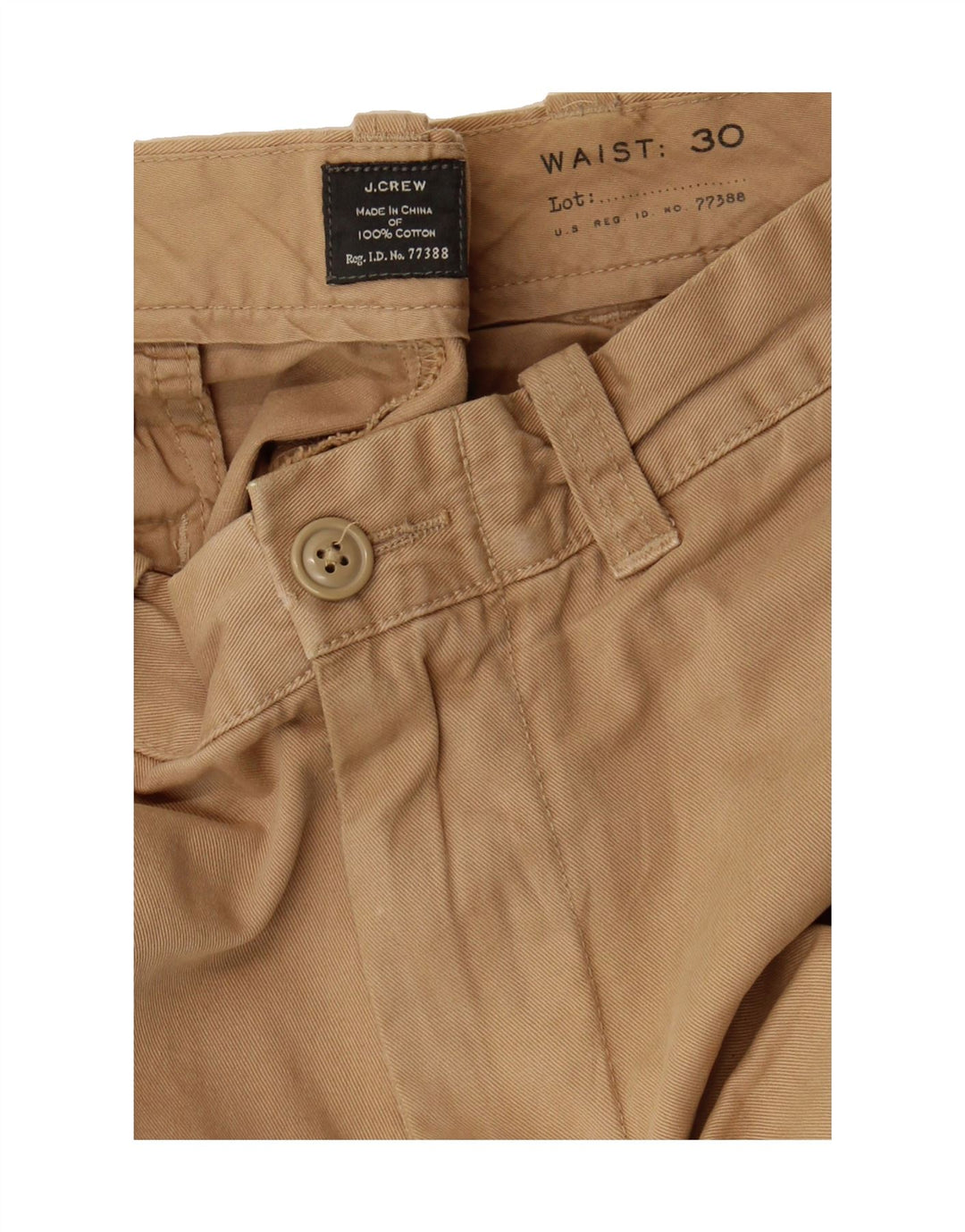 J. CREW Mens Chino Shorts W30 Medium  Beige Cotton Vintage J. Crew and Second-Hand J. Crew from Messina Hembry 