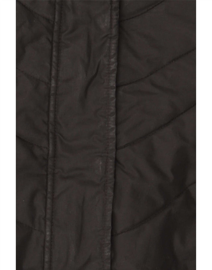 Damski ocieplany płaszcz z kapturem Jack Wolfskin UK 10, mały, czarny poliester