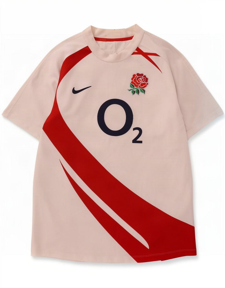 Męski T-shirt z grafiką Nike, poliester w kolorze średniej bieli, z blokami kolorów