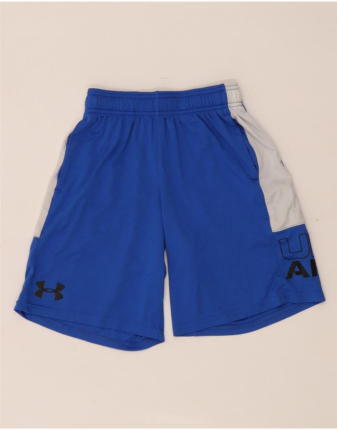 Chłopięce spodenki sportowe Under Armour Graphic 7-8 lat, małe, niebieskie, z blokami kolorów