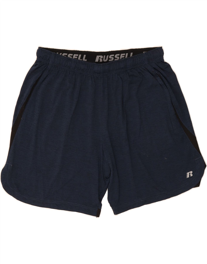 RUSSELL ATHLETIC Mens Sport Shorts XL  Navy Blue Polyester Vintage Russell Athletic and Second-Hand Russell Athletic from Messina Hembry 