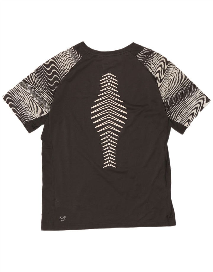 Męski T-shirt z grafiką PUMA, średnioszary, geometryczny poliester