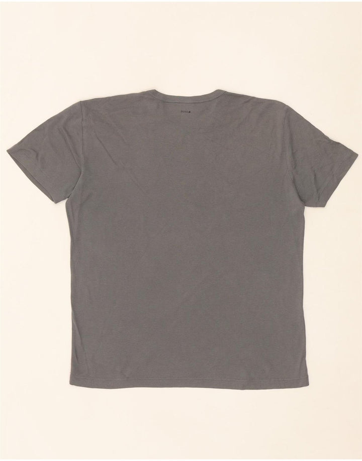 HUGO BOSS Mens Graphic T-Shirt Top Large Grey Fair Isle Vintage Hugo Boss and Second-Hand Hugo Boss from Messina Hembry 