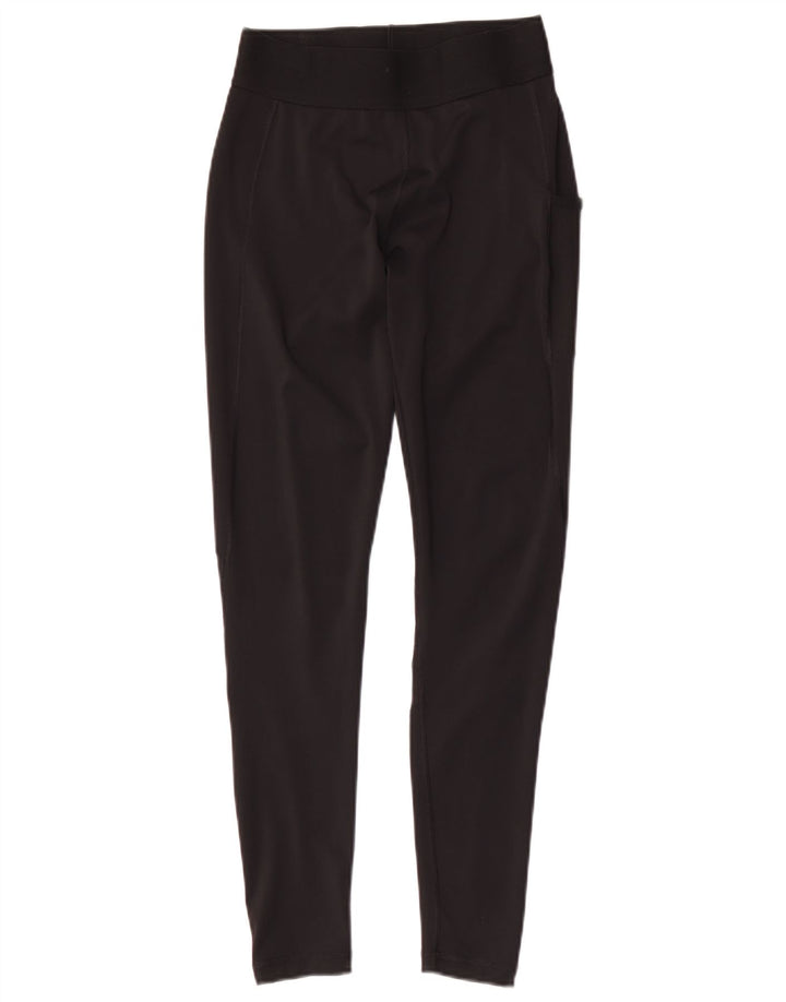 Damskie legginsy adidas Tech Fit Graphic UK 8/10, małe, czarne, poliestrowe