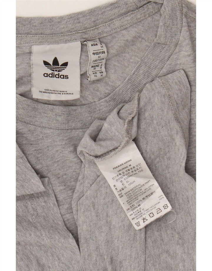 Adidas Męski T-shirt Top Średni Szary Nakrapiany Bawełna