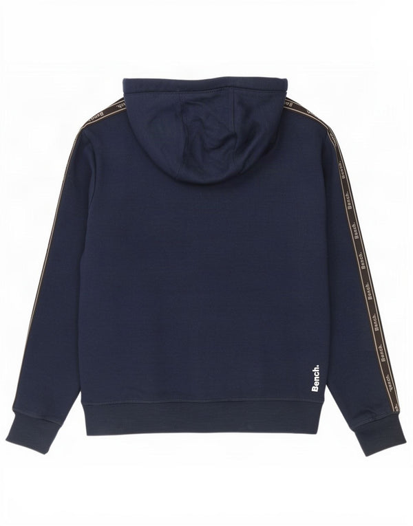Męski sweter z kapturem i grafiką Bench, duży, granatowy, bawełniany