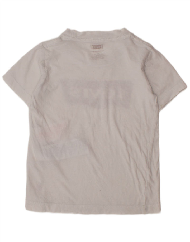 Chłopięcy T-shirt z grafiką LEVI'S, 3-4 lata, biała bawełna